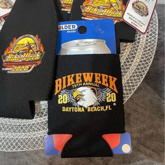 Daytona Beach Bike Week 2020 Koozies Set of 9 NWT - Picture 6 of 6